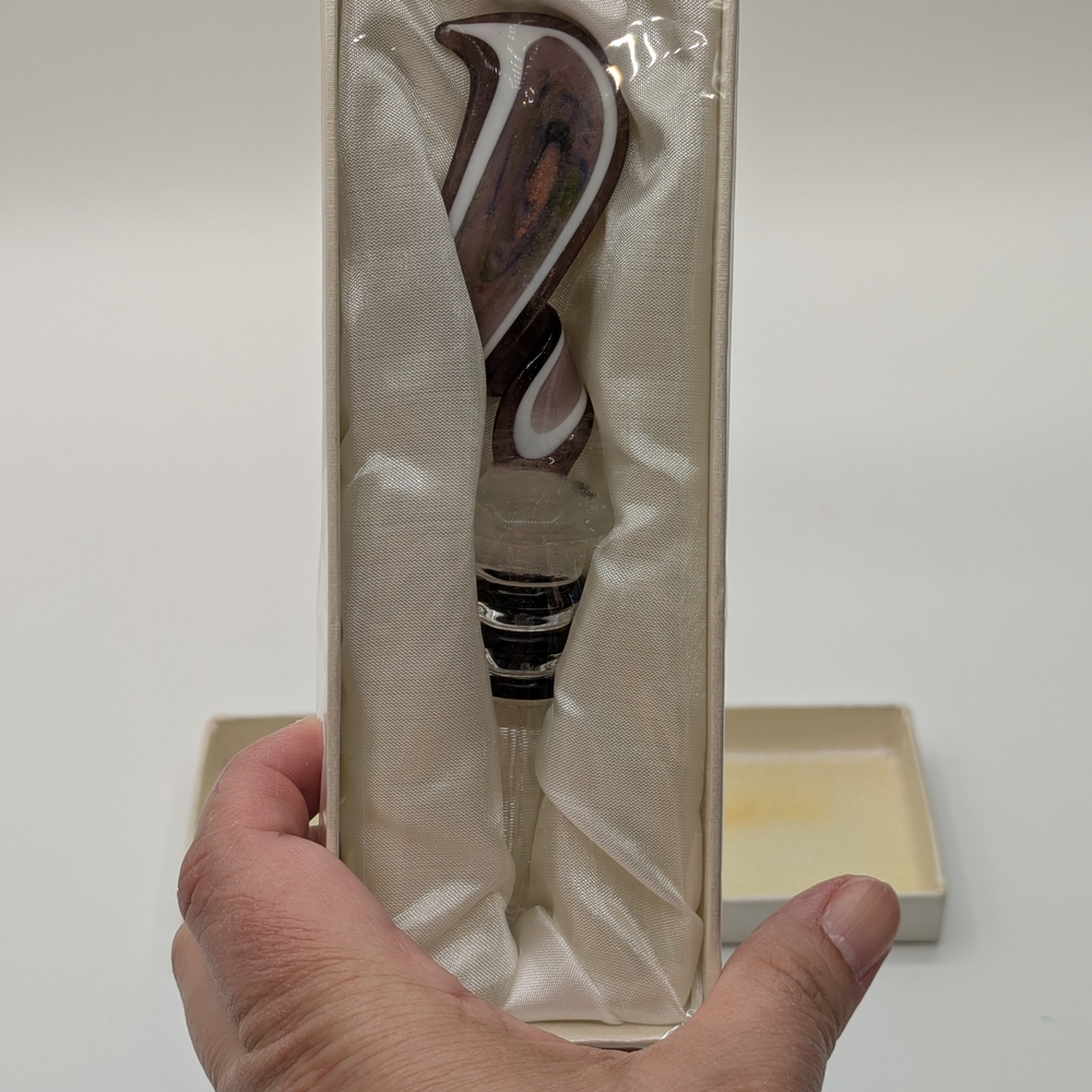 Artistic Glass Wine Stopper Ny Murano New